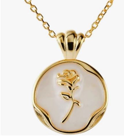 Collier rose en argent sterling - Argent