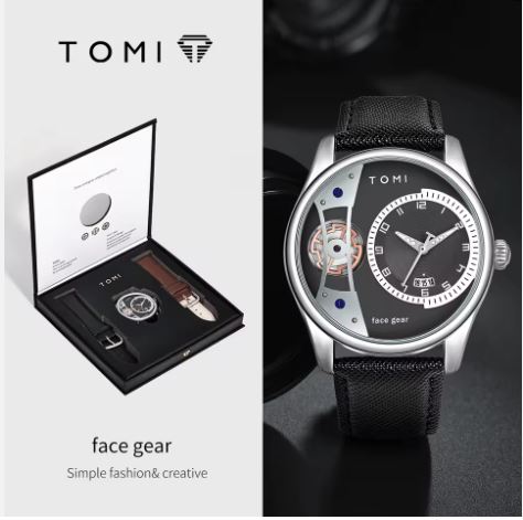 Montre analogique pour homme TOMI Face Gear