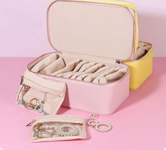Boîte de Rangement Voyage pour Bijoux - Avec Sac Séparé