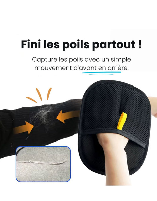 Gant Électrostatique Anti-Poils pour Animaux – Double Face, Réutilisable, Idéal Canapés, Tapis, Voitures